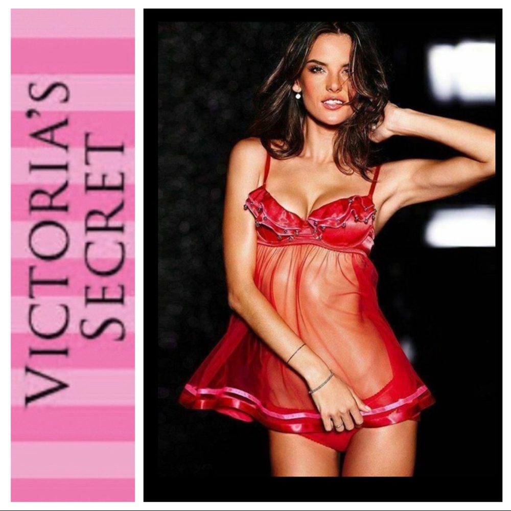 VICTORIAS SECRET SEXY BABY DOLL XMAS CHEMI…